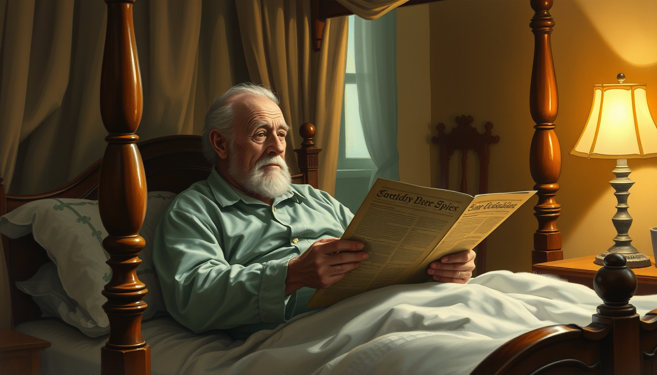Reading His Own Obituary